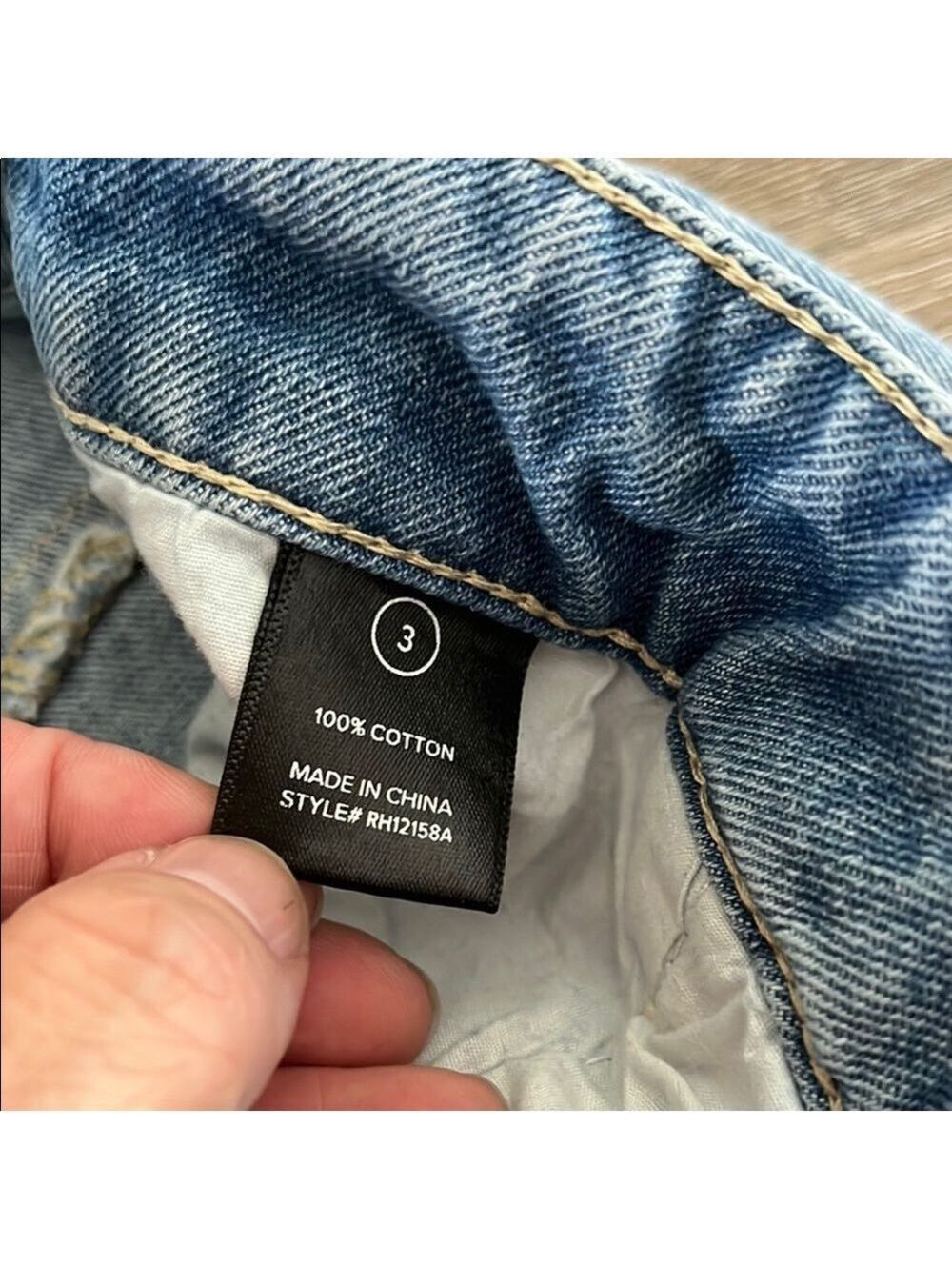 Fashion Nova Contrast Flare Denim Jeans - Dark Blue and Light Blue - Picture 3 of 4